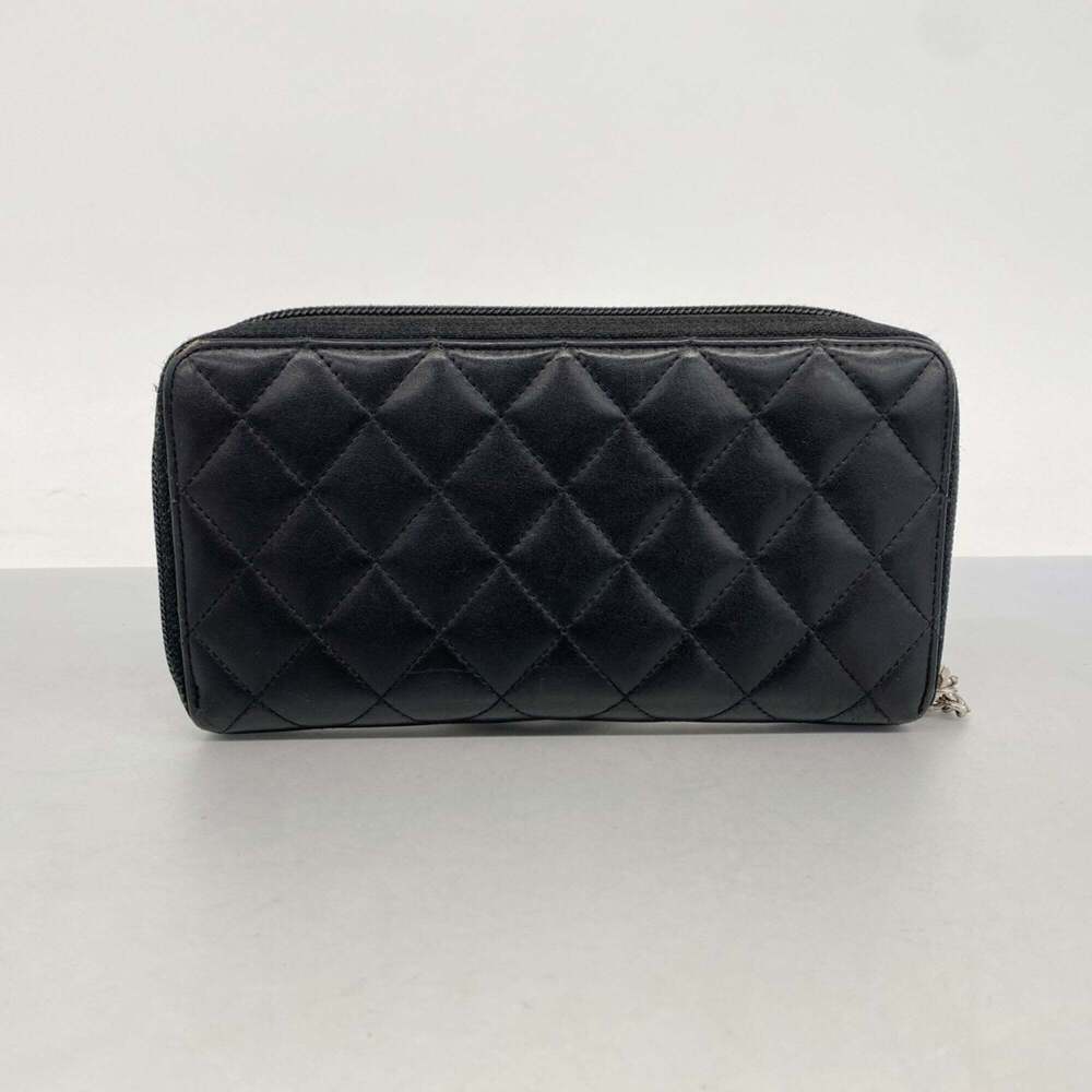 CHANEL Black Lambskin Leather Wallet - Picture 10 of 10